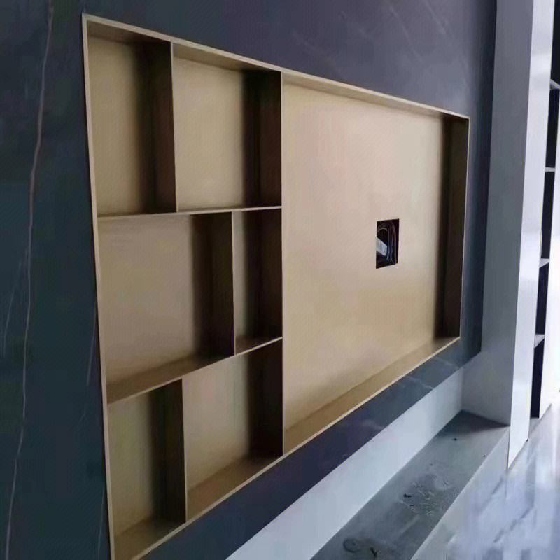 鈦金層板儲(chǔ)物+電視不銹鋼柜 鈦金層板儲(chǔ)物+電視不銹鋼柜